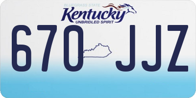 KY license plate 670JJZ