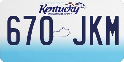 KY license plate 670JKM
