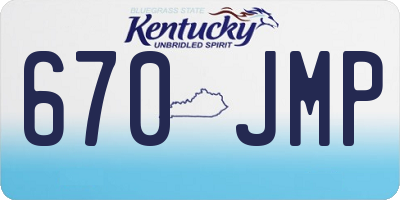 KY license plate 670JMP