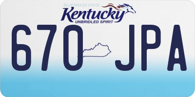 KY license plate 670JPA