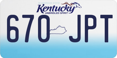 KY license plate 670JPT