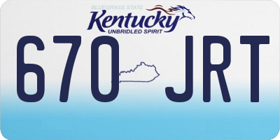 KY license plate 670JRT