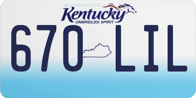 KY license plate 670LIL