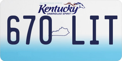 KY license plate 670LIT