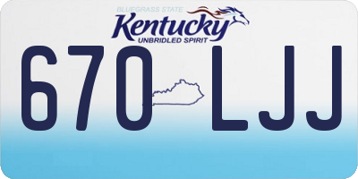 KY license plate 670LJJ