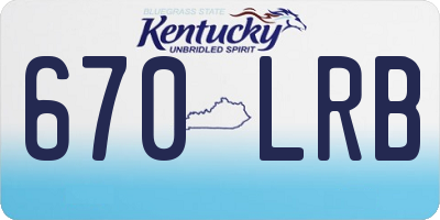 KY license plate 670LRB