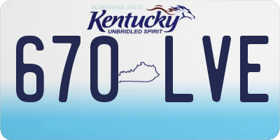 KY license plate 670LVE