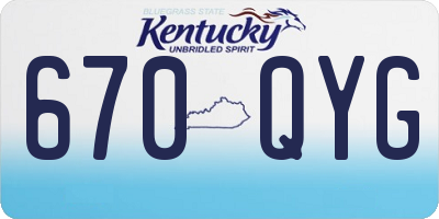 KY license plate 670QYG