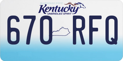 KY license plate 670RFQ