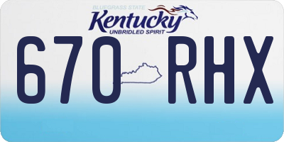 KY license plate 670RHX