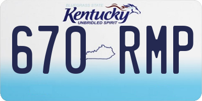 KY license plate 670RMP