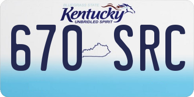 KY license plate 670SRC