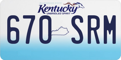 KY license plate 670SRM