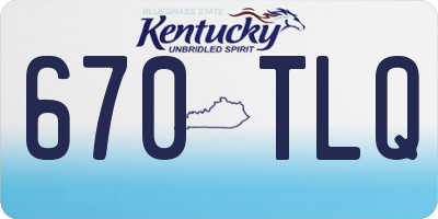 KY license plate 670TLQ