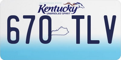 KY license plate 670TLV