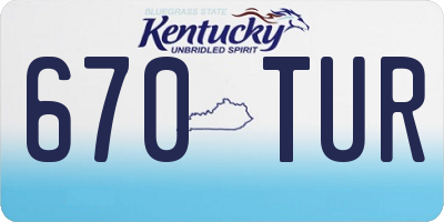 KY license plate 670TUR