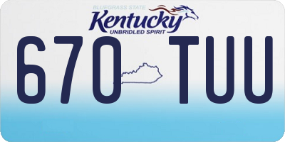 KY license plate 670TUU