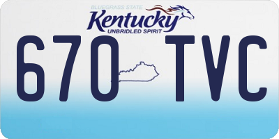 KY license plate 670TVC