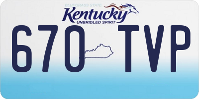 KY license plate 670TVP