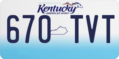KY license plate 670TVT