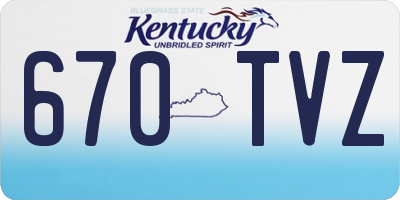 KY license plate 670TVZ