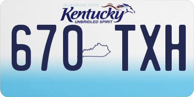 KY license plate 670TXH