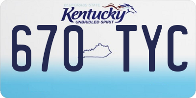 KY license plate 670TYC