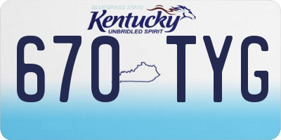 KY license plate 670TYG