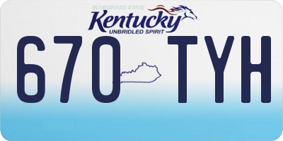KY license plate 670TYH