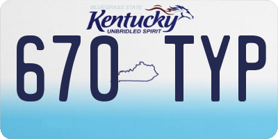 KY license plate 670TYP