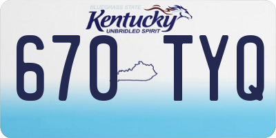 KY license plate 670TYQ