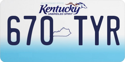 KY license plate 670TYR