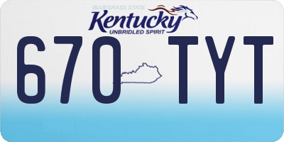 KY license plate 670TYT