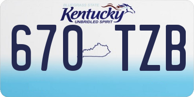 KY license plate 670TZB