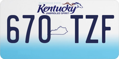 KY license plate 670TZF