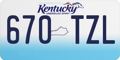 KY license plate 670TZL