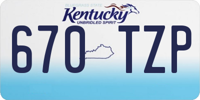 KY license plate 670TZP
