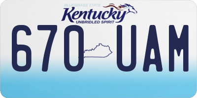 KY license plate 670UAM