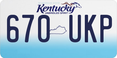 KY license plate 670UKP
