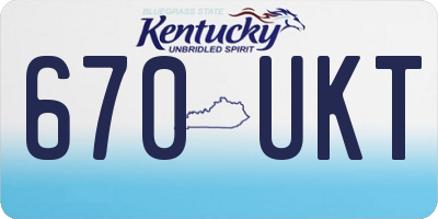 KY license plate 670UKT