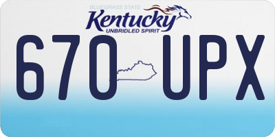 KY license plate 670UPX