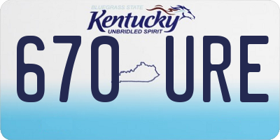 KY license plate 670URE