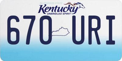 KY license plate 670URI