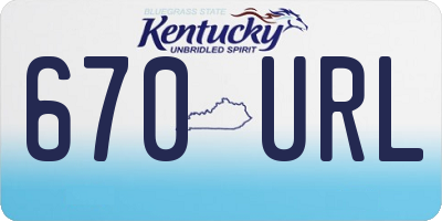 KY license plate 670URL
