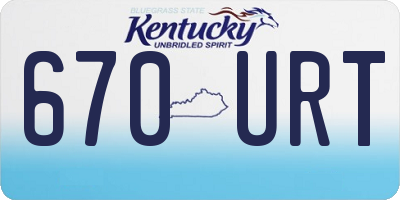KY license plate 670URT