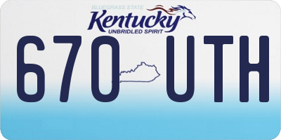 KY license plate 670UTH