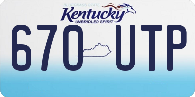 KY license plate 670UTP