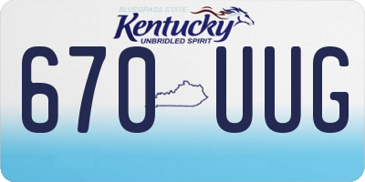 KY license plate 670UUG