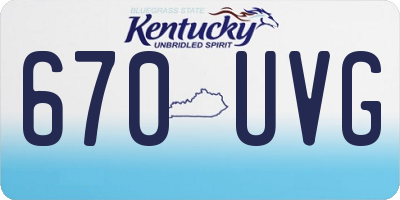 KY license plate 670UVG