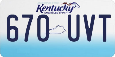 KY license plate 670UVT
